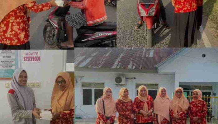 Dharma Wanita Dinkes Kepsul Bagi Takjil Di RSU dan Pengguna Jalan