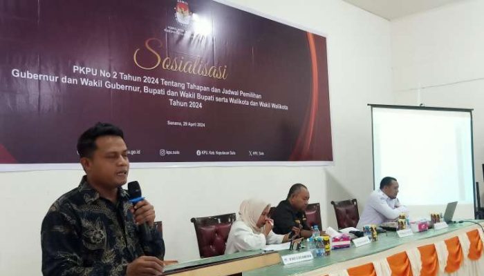 KPU Gelar Sosialisasi PKPU NO 2 Tahun 2024 Tentang Pilkada