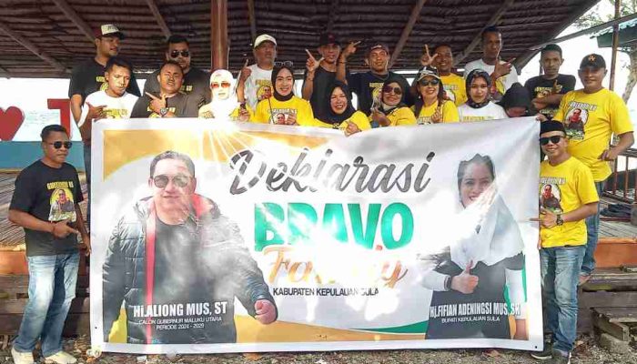 Deklarasi Bravo Vamily, Siap Menangkan Aliong Mus dan FAM Sebagai Gubernur Malut dan Bupati Sula