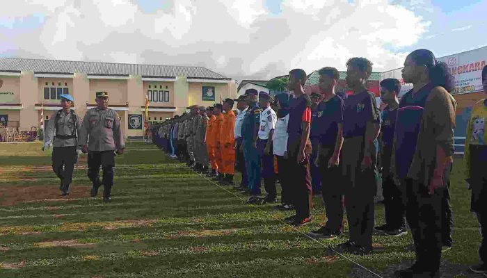 Polres Kepsul Gladi Bersih Persiapan Upacara HUT Bhayangkara Besok