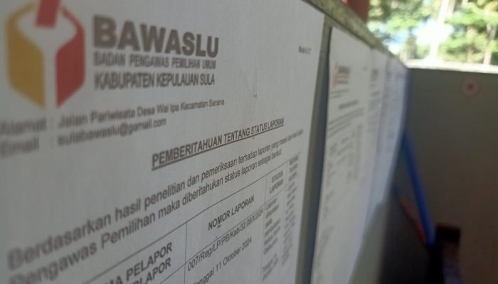 Hingga Kampanye Putaran ke-2 Bawaslu Sula Kantongi 8 Laporan Dugaan Pelanggaran
