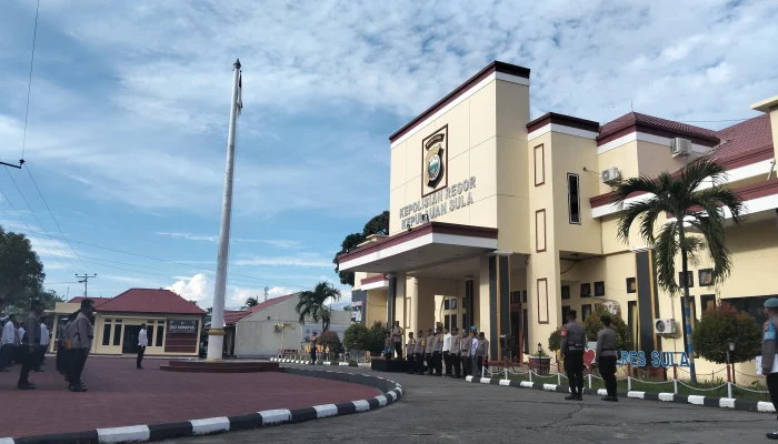 Jelang Hari Terakhir Cipta Kondisi Pasca Pilkada, Polres Sula Gelar Apel