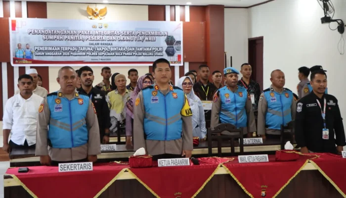 Polres Sula Gelar Penandatanganan Pakta Integritas Penerimaan Anggota Polri Tahun 2025