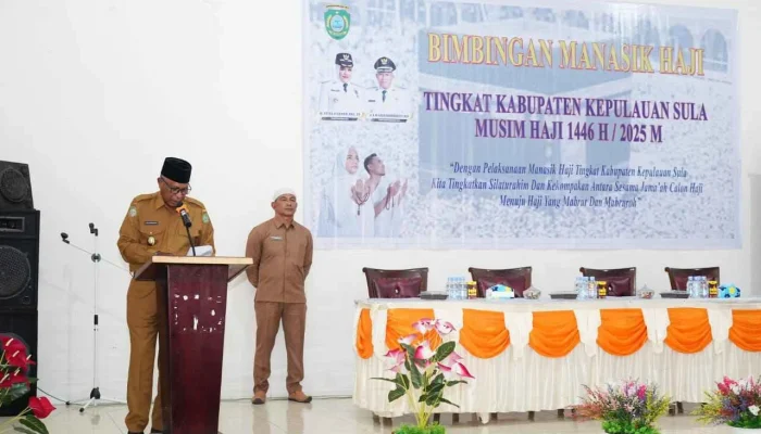 Wabup Sula Buka Bimbingan Manasik Haji Tingkat Kabupaten Bagi 105 JCH