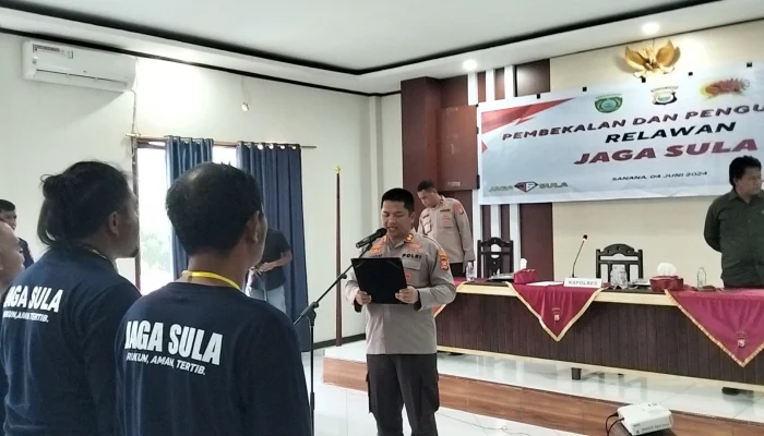 Relawan Jaga Sula Dibekali dan Dikukuhkan Kapolres