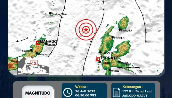 Gempa Berkekuatan 6,0 Magnetudo Goncang Ternate dan Manado