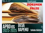 Ada Dugaan Manipulasi Dokumen APBdes, Kades Bapenu Telah Melanggar Aturan