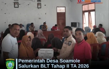 Pemdes Soamole Salurkan BLT  Tahap II 2026  Kepada 17 Penerima Manfaat